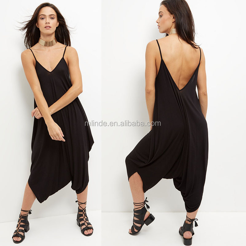 Ladies Cami Lagenlook Romper Baggy Harem Jumpsuit Playsuit 19 Color Size 8 to30