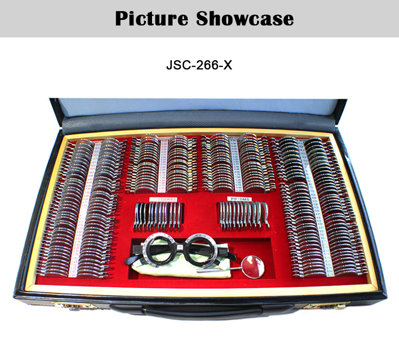 JSC-266-X Optical Trial Lens Set - 266pcs Complete Plastic