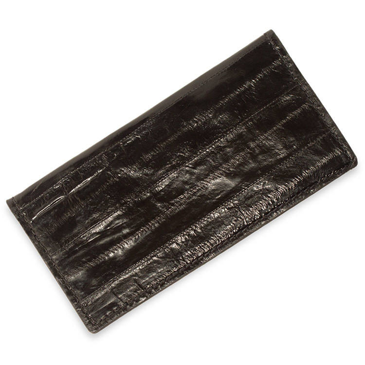 黑色鳗鱼皮钱包支票簿皮革钱包出售