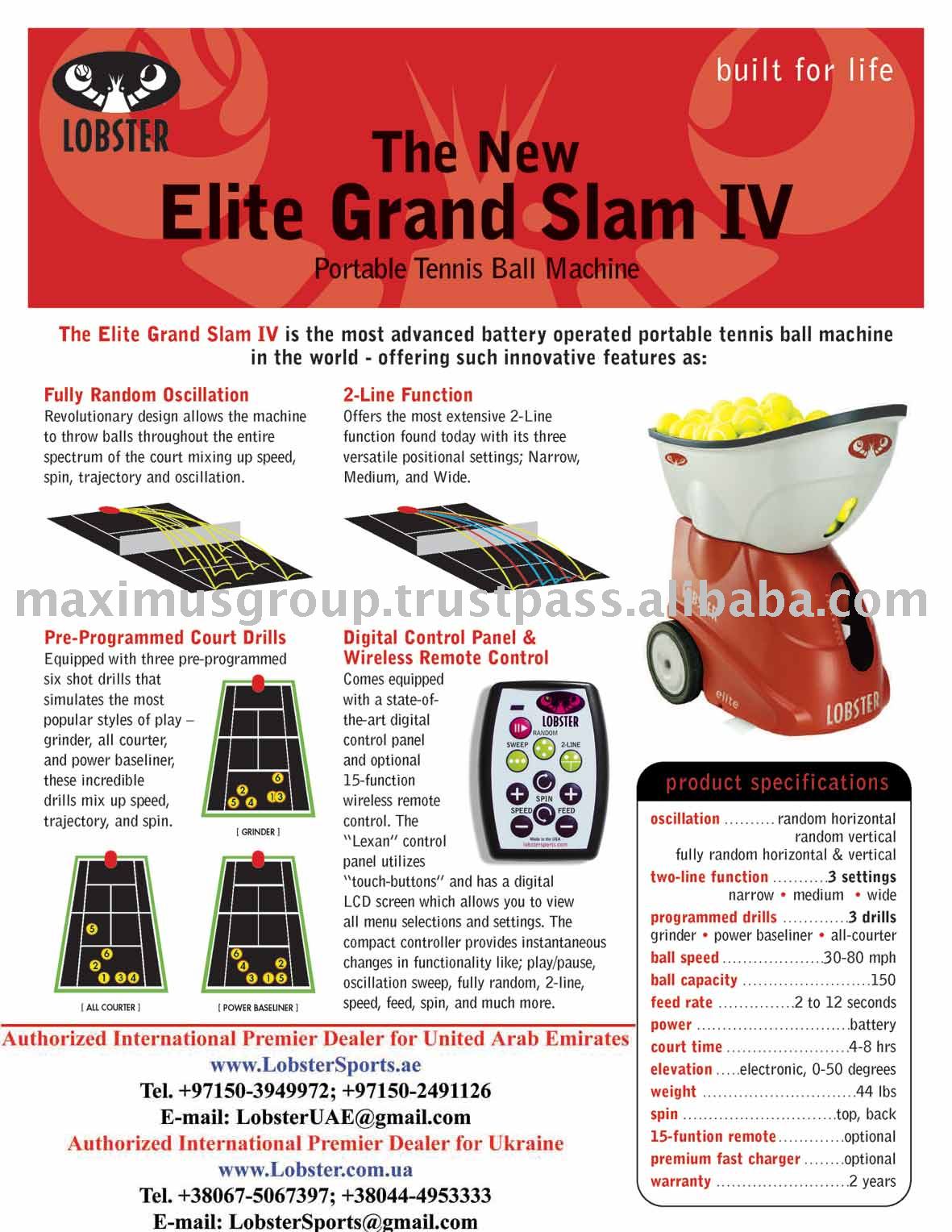 Lobster Sports elite grand five tennis ball machine
