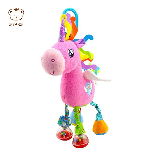 Экологичные подвесные игрушки для коляски животных, мягкие плюшевые игрушки для малышей