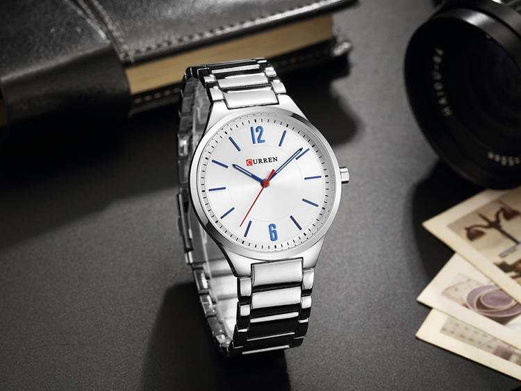 CURREN — montre à Quartz en cuir pour hommes, marque de luxe, en mode, décontractée, Sport, bracelet, horloge, 8280