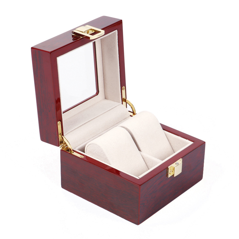 High Quality Luxury Lacquer Paint Wooden Watch Case, Double Watch Box for Man