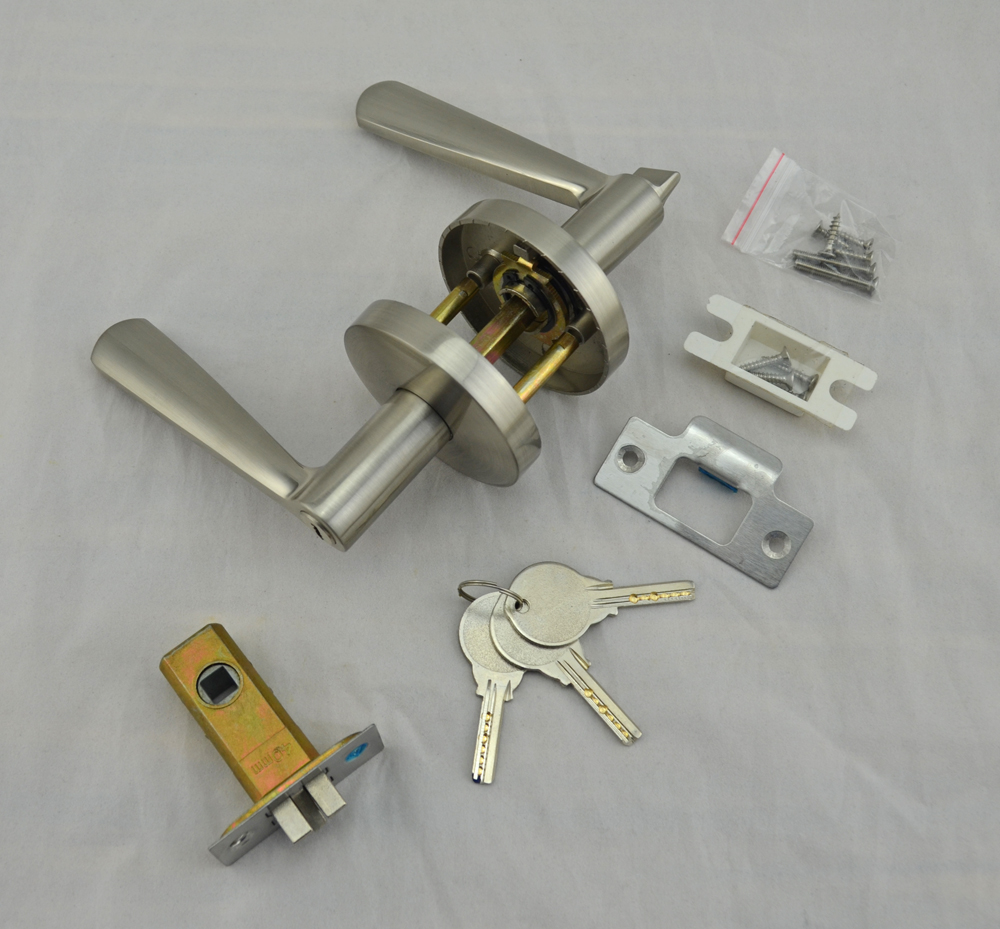 zhongshan factory zinc alloy entrance tubular handle lever door lock
