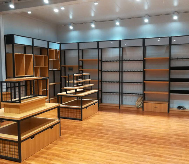 gondol船超市超市杂货店展示架木超市货架货架超市超级市场