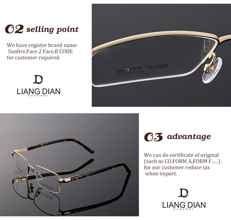 2016 Fashion titanium eyewear optics frame relax eye glasses
