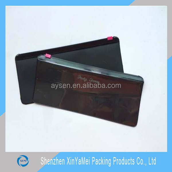 Double billet de loterie titulaire en pvc noir