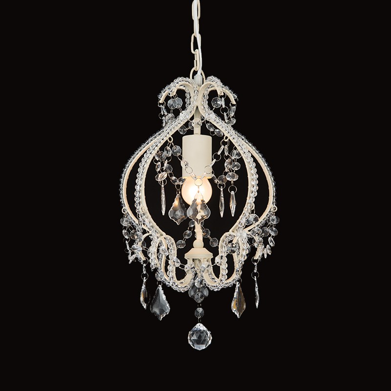 Crystal Chandelier Pendant Hanging Lamp Ceiling Lighting Chandelier Elegant Mini 1 Light European Energy Saving Chrome 0.8 Kg