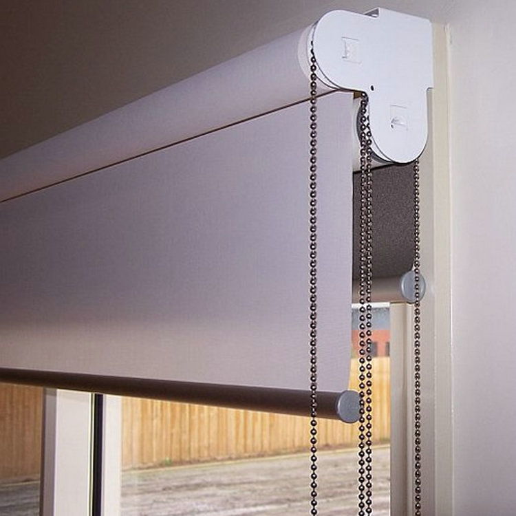 Automatizado duplo janela cortinas para sala de estar