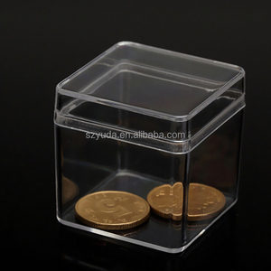 4x4x4 clear plastic boxes