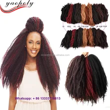 20inch Burgundy Toyokalon Synthetic Marley Braid Afro Curl Marley