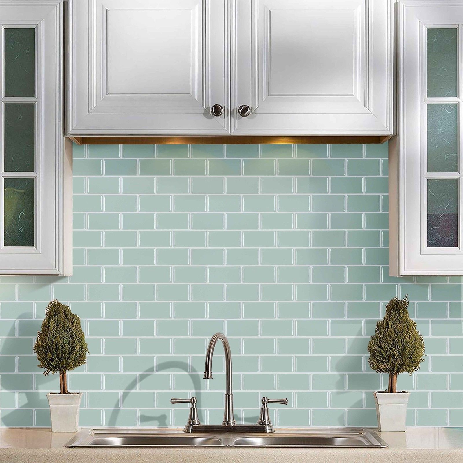 DIY decorating projects self adhesive tiles for kitchen backsplash bathroom border