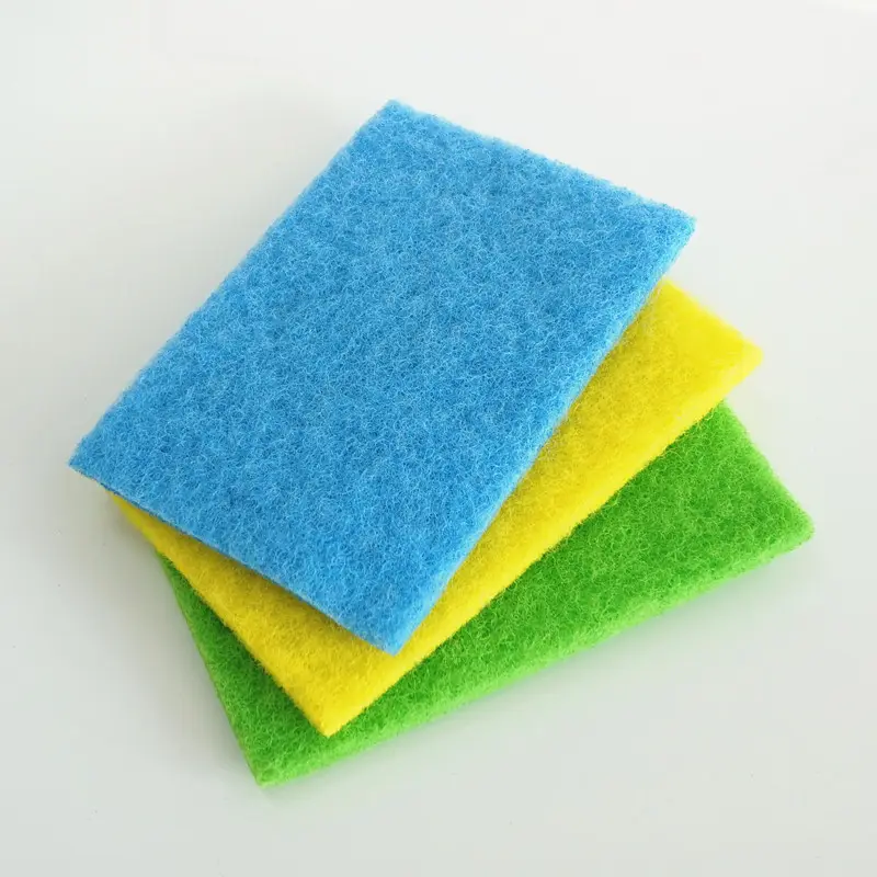 Non abrasive kitchen cleaning scrubber handle thick nylon dish scrub pad .....