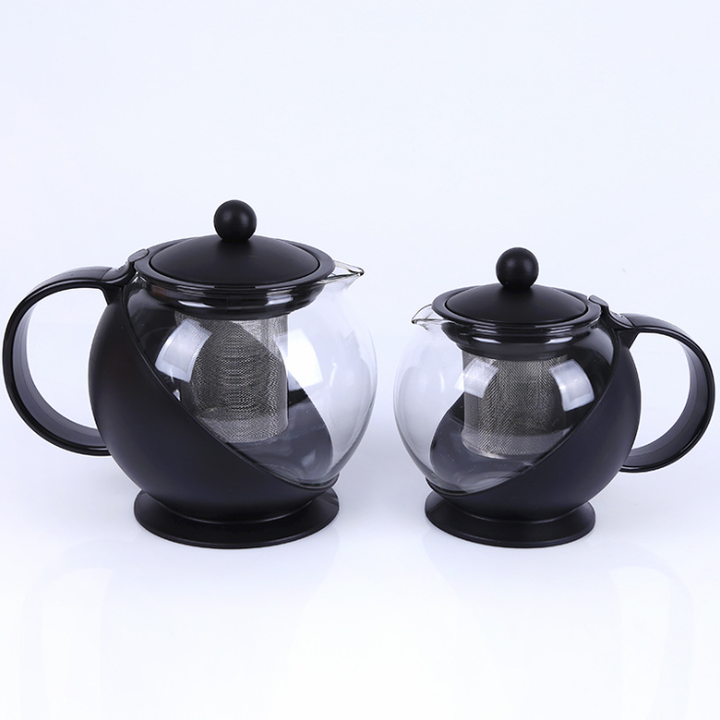 750ml 1250ml 1600ml Elegant Crystal Glass Teapot with Stainless Steel Tea Infuser