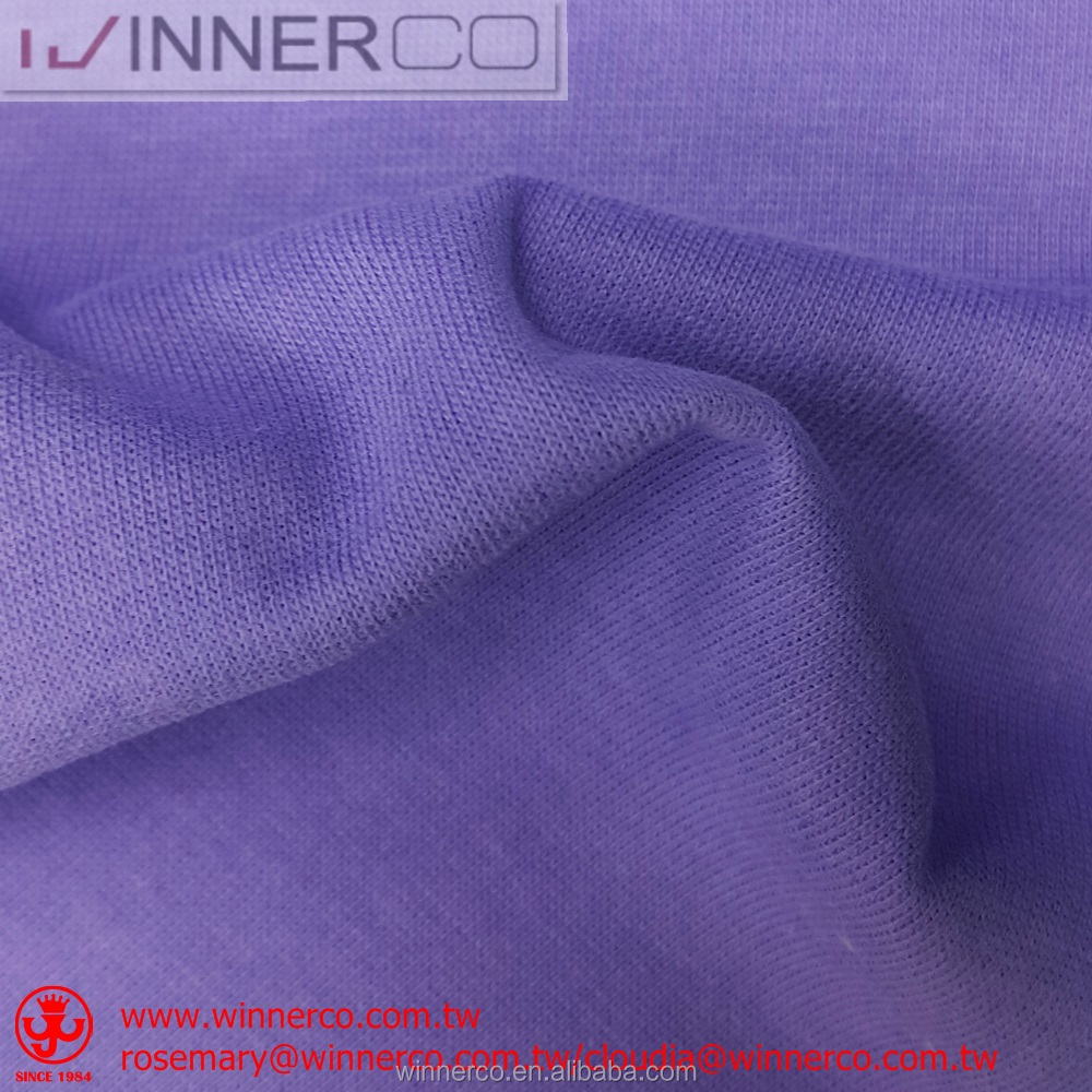 Organic cotton recycle polyester jersey fabric in stock items