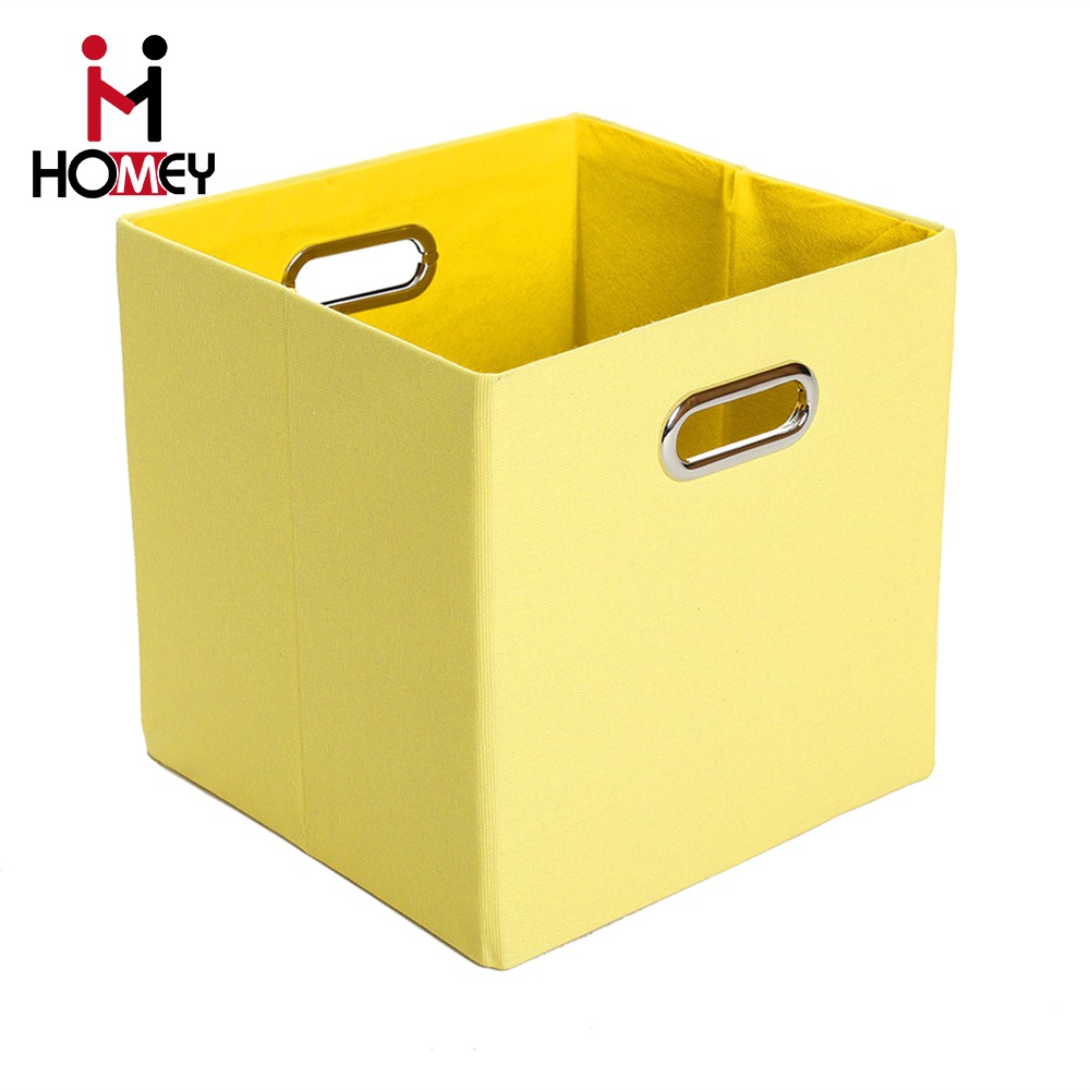 Home Organizer Fabric Foldable Storage Bins Multipurpose Yellow