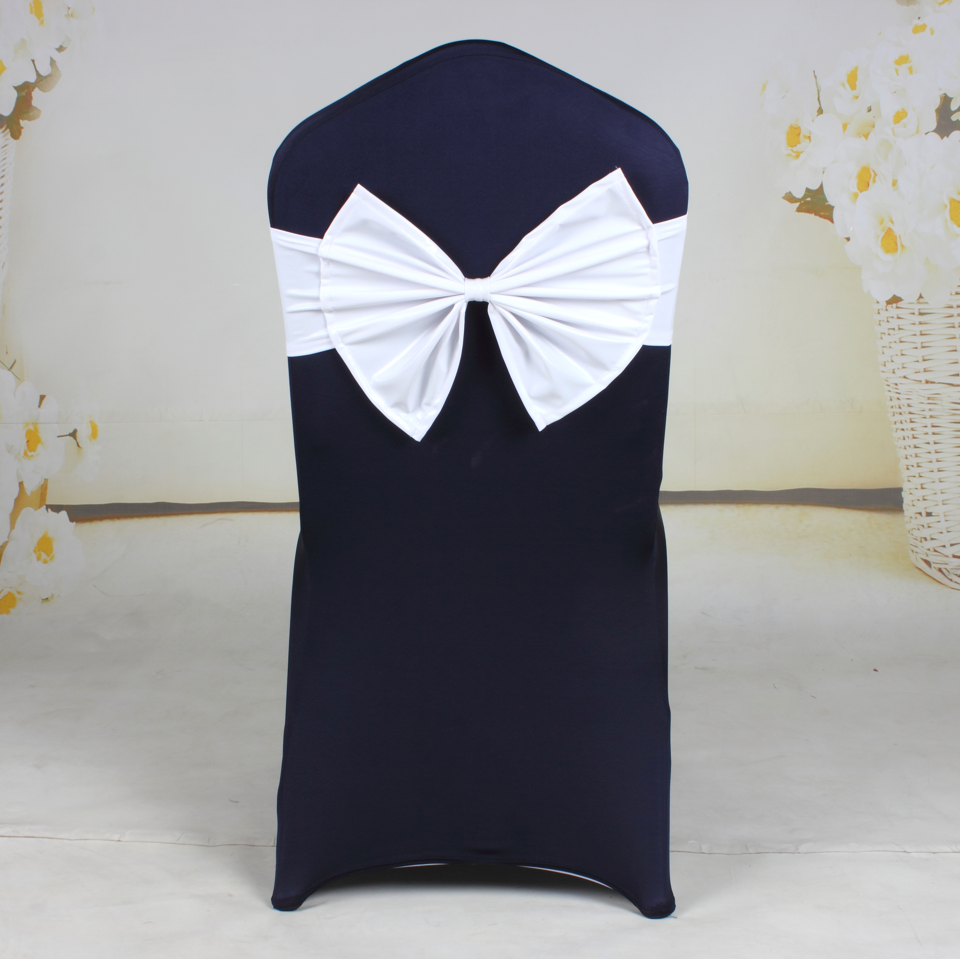 공장 핫 세일 감사해 요 스판덱스 stretch 자 띠 와 활 tie 자 묶을때 해도 대 한 웨딩 자 연회 장식