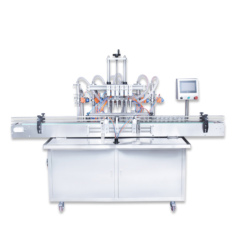 ALF2/4/6 In-line type six heads automatic bottle filling machine for water juice drink beverage perfume cooking oil liquid soap
