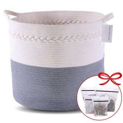 New Available 100% natural Organic cotton Storage Basket Perfect  for Toy Storage, Nursery Storage and Laundry Basket