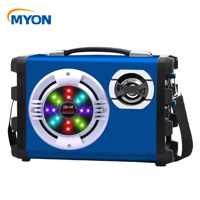 Портативный деревянный караоке-динамик с Мультимедиа Bluetooth USB/TF/Aux-in/FM радио/запись/гитара/микрофон Функция ввода