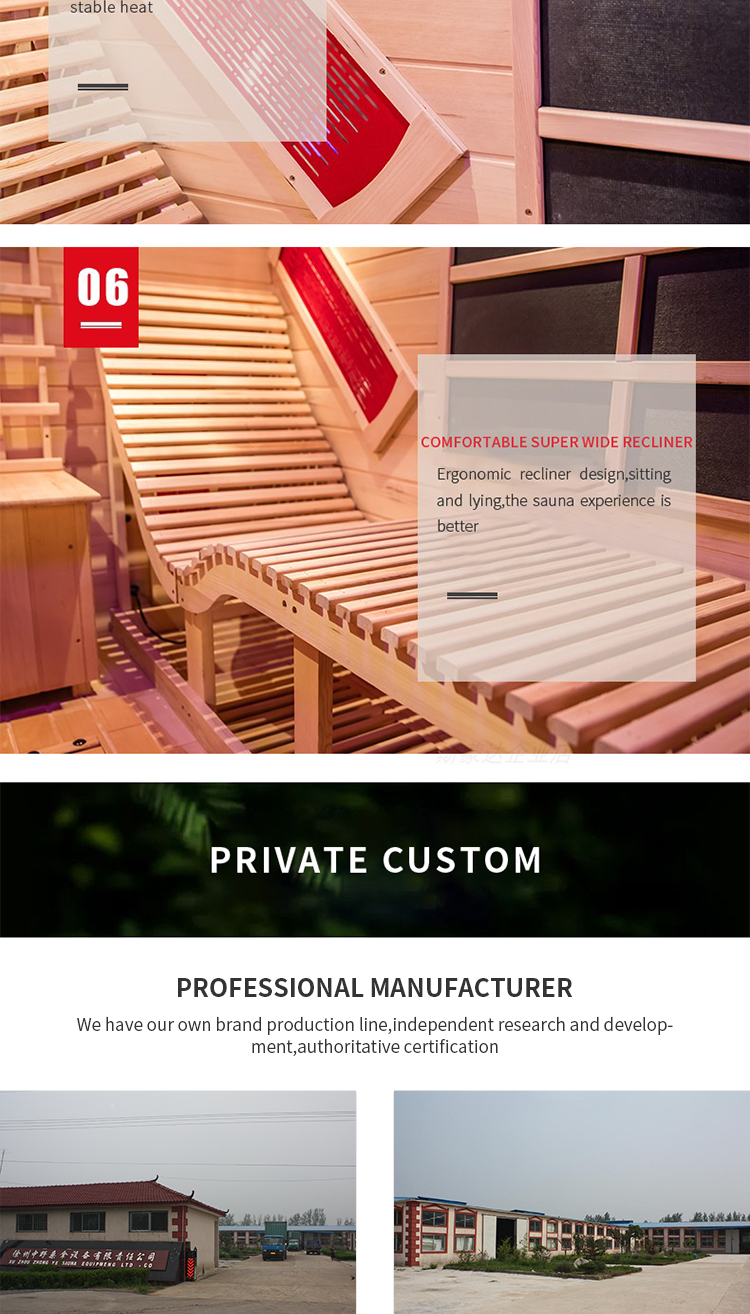 Luxury single lounge hemlock far infrared sauna room
