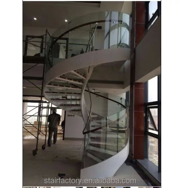 Модная форма кривой лестницы, стали древесины винтовая лестница, TS-77