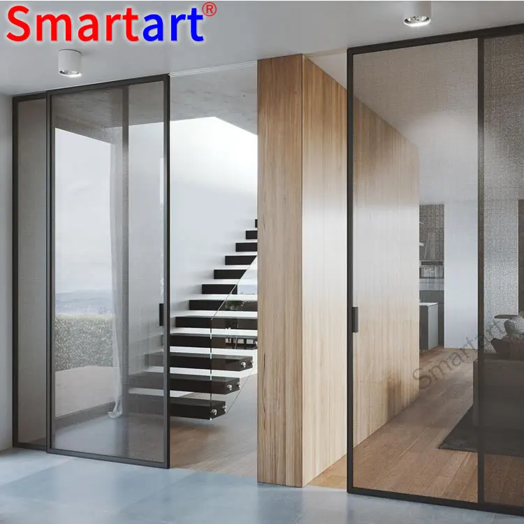 Kaca Kantor Pintu Masuk Interior/Automatic Sliding Pintu Kaca