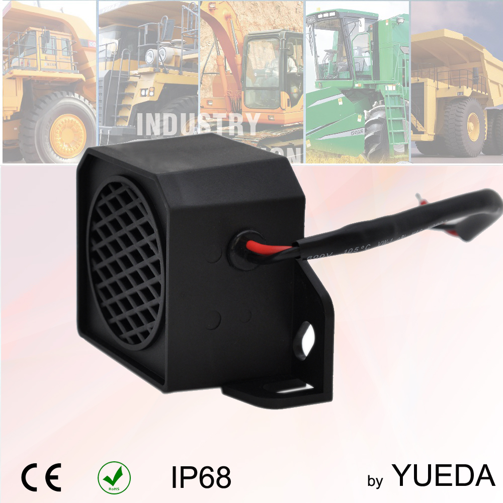 Acouto 12-80V 105 DB Universal Backup Beeper Warning Alarm Car Truck Vehicle Horn Heavy Equipment Black Car Reversing Horn