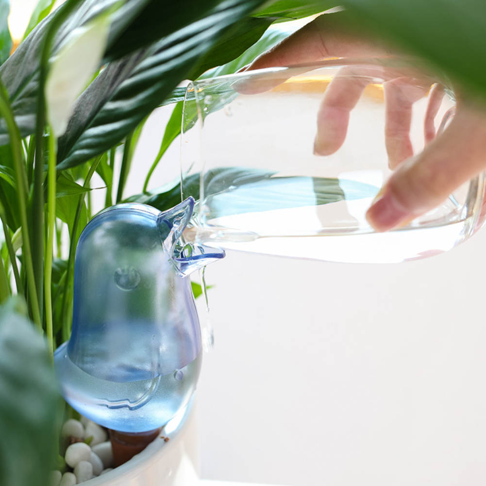 Hervidor de agua transparente con forma de pájaro para plantas, automático, gotero, herramientas de jardinería