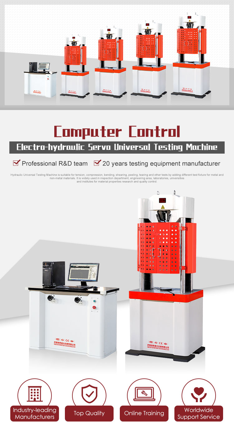 WEW-1000D 100ton 1000kn Máy Tính Hiển Thị Vật Liệu Thủy Lực Phổ Kéo Thiết Bị Kiểm Tra