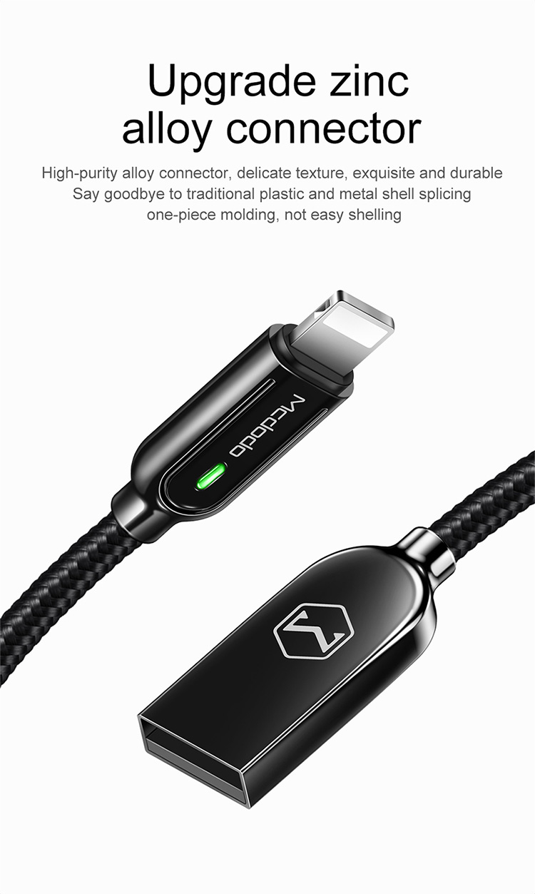 Mcdodo auto disconnect new products original USB data charger fast charging cable cables for iphone light-ning