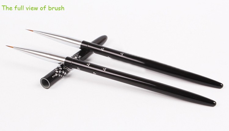 Professional nail art brush wholesale with sculpture pattern on metal handle