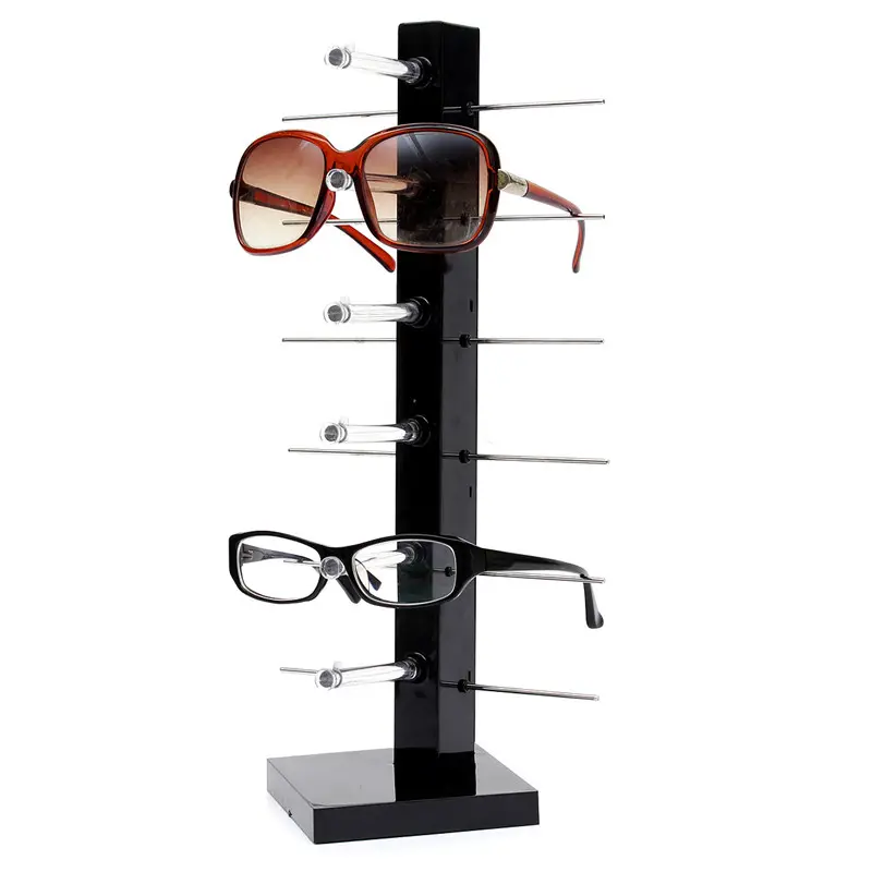 Оптовая продажа 6 пар акриловые очки стенд для солнцезащитных очков