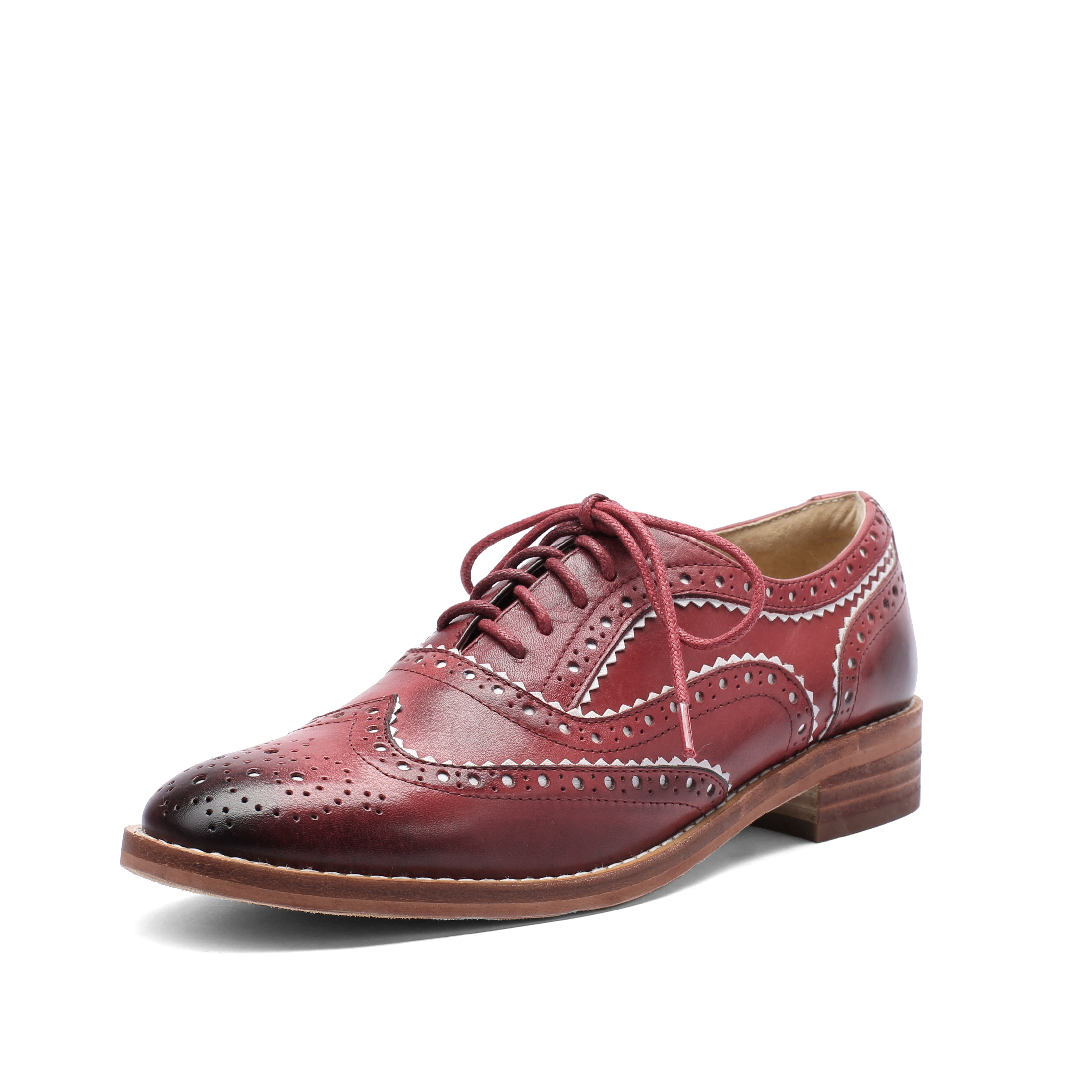 MANRINO-058-1; Подкладочная свиная кожа; Верхний слой из натуральной кожи с перфорацией на шнуровке; Мужские туфли с перфорированным носком; Женские туфли-оксфорды на плоской подошве; Цветные туфли производитель