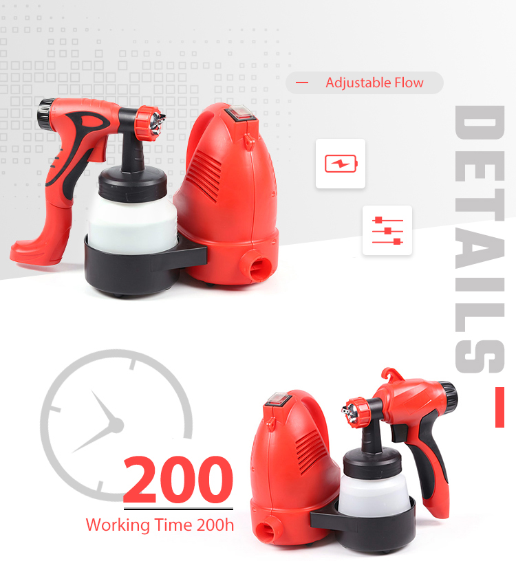 ConXin 350ml/min Watt High Power Paint Sprayer HVLP Home Electric Spray Gun