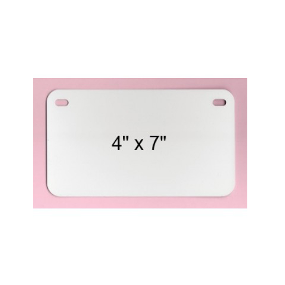 10 Pieces ALUMINUM LICENSE PLATE SUBLIMATION BLANKS 4/"x 7/" MOTORCYCLE TAG