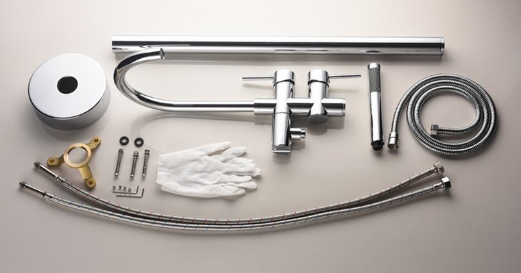 Floor Mounted Free Standing Bathtub Shower Faucet