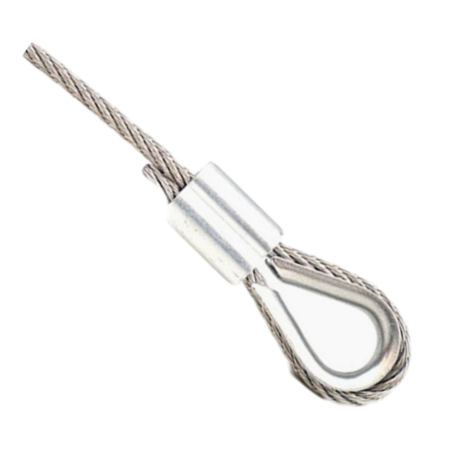 Sales of Different types of stainless steel ss 316 solid wire rope thimbles M5
