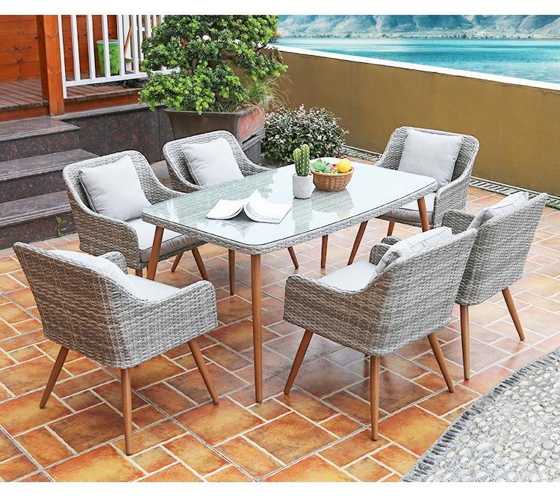 High quality garden outdoor patio furniture wicker patio chair set balcony pool patio sofa set table chair coffee salon bar