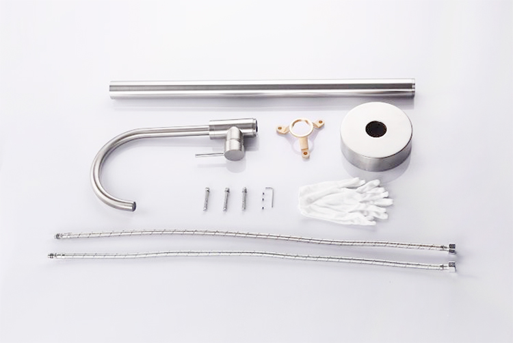 Bathroom Brass Brush Nickel Floor Mounted Tub Filler Freestanding Bath Tub Shower Faucet