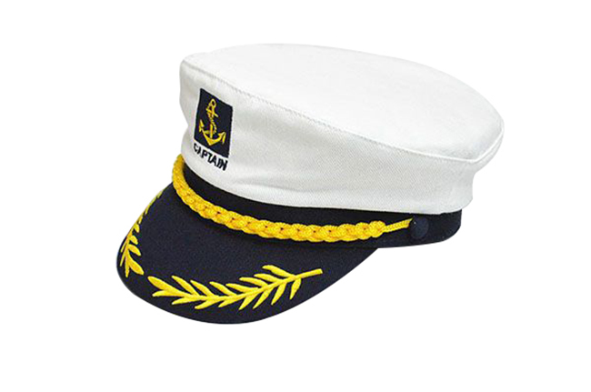 New Design White Custom Captain Sailor Hat