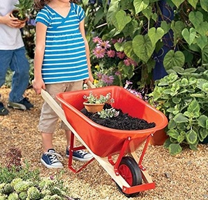 kids plastic wheelbarrow