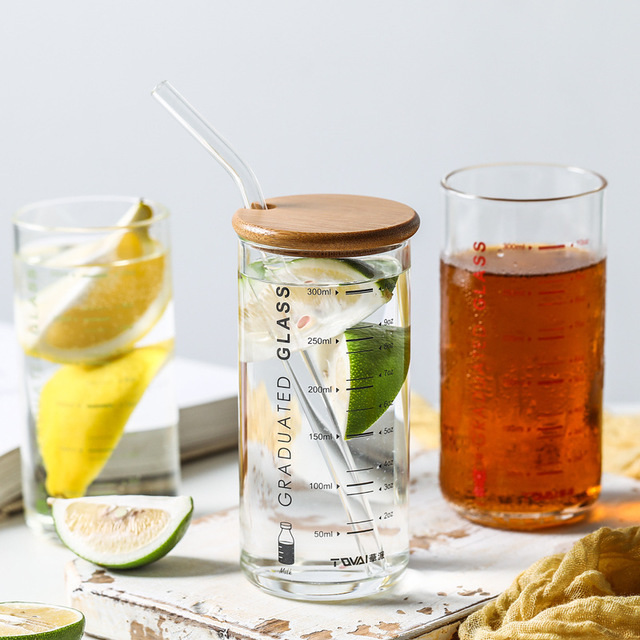 Buy High Borosilicate Heat Resistant Laboratory Measuring Drinking Glass Cup With Handle