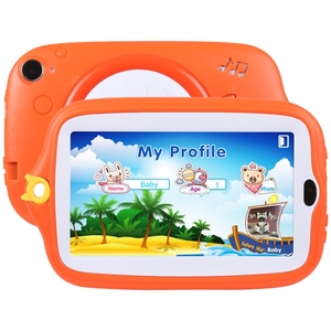 Hot Selling Android 4.4 Allwinner A33 Quad Core Kids Education Tablet PC, 7.0 inch, 512MB+4GB with Holder Silicone Case