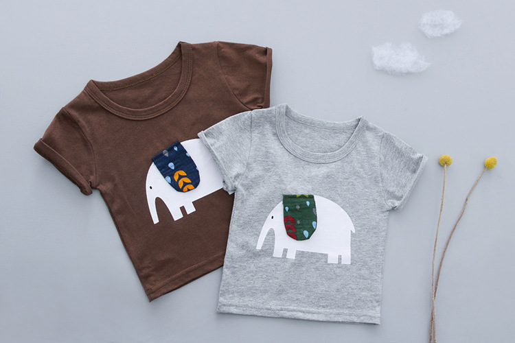 Elephant and leaves summer suit importing bulk wholesale baby clothes boy from china