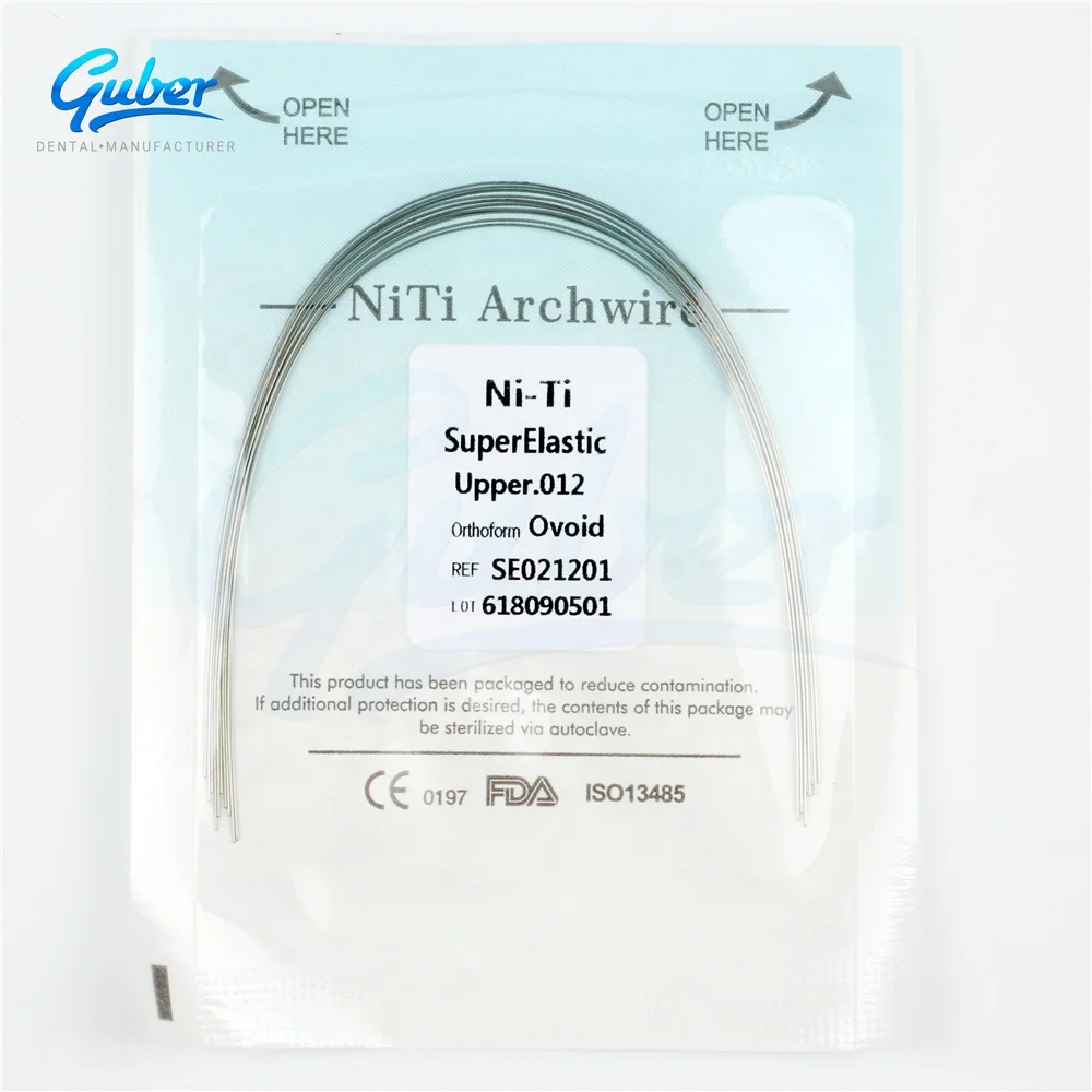 Dental Orthodontic Materials Super Elastic Orthodontic Arch Wire Niti