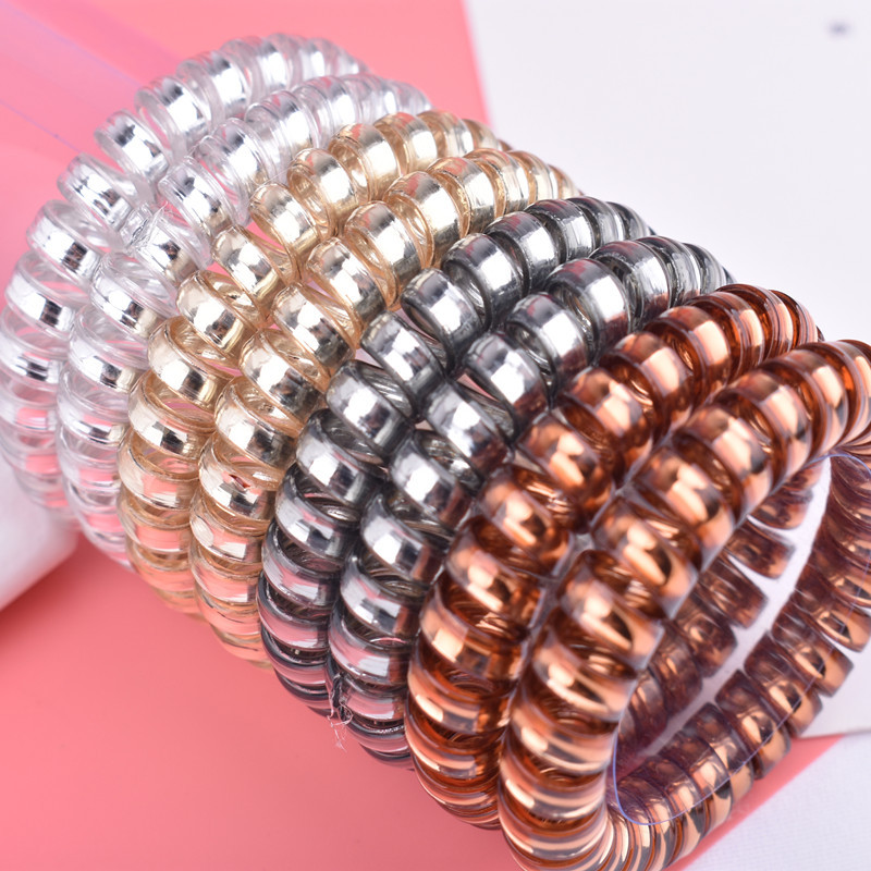 Amazon 2019 Top Selling 4 Various Colors Stretchy Curly Cord Coil