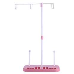 Hot Sale Pink ABS Plastic Metal Strip Adjustable Embroidery 3 Thread Spool Holder Stand Sew Quilting For Home Sewing Machine
