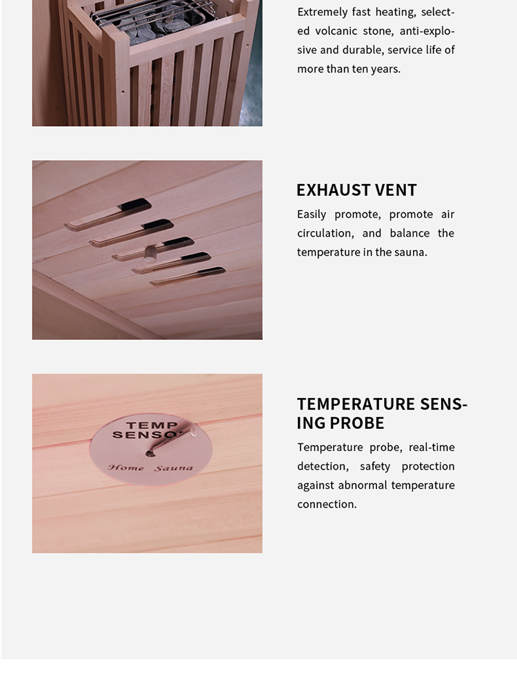2019 new style red cedar traditional steam sauna room