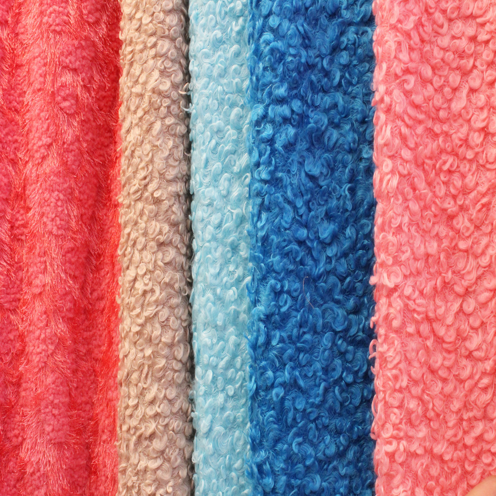 НОВЫЕ 100% полиэстер вьющиеся шерсть ткань для одежды